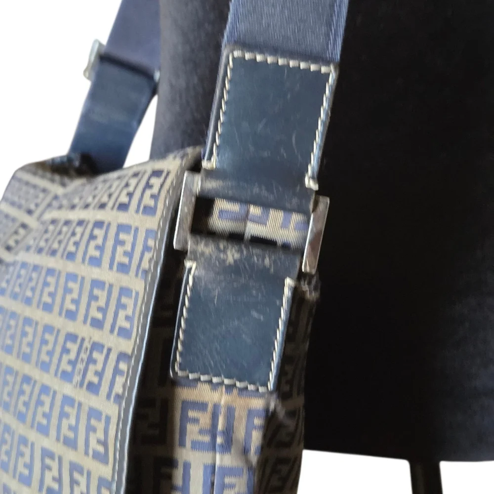 Fendi Monogram Navy Men's Messenger Bag